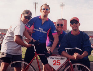 The tradition of the Little 500 bike race included Team Mezcla. 